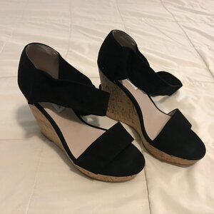Saks Fifth Avenue Mckenna Cork & Suede Platform Wedge